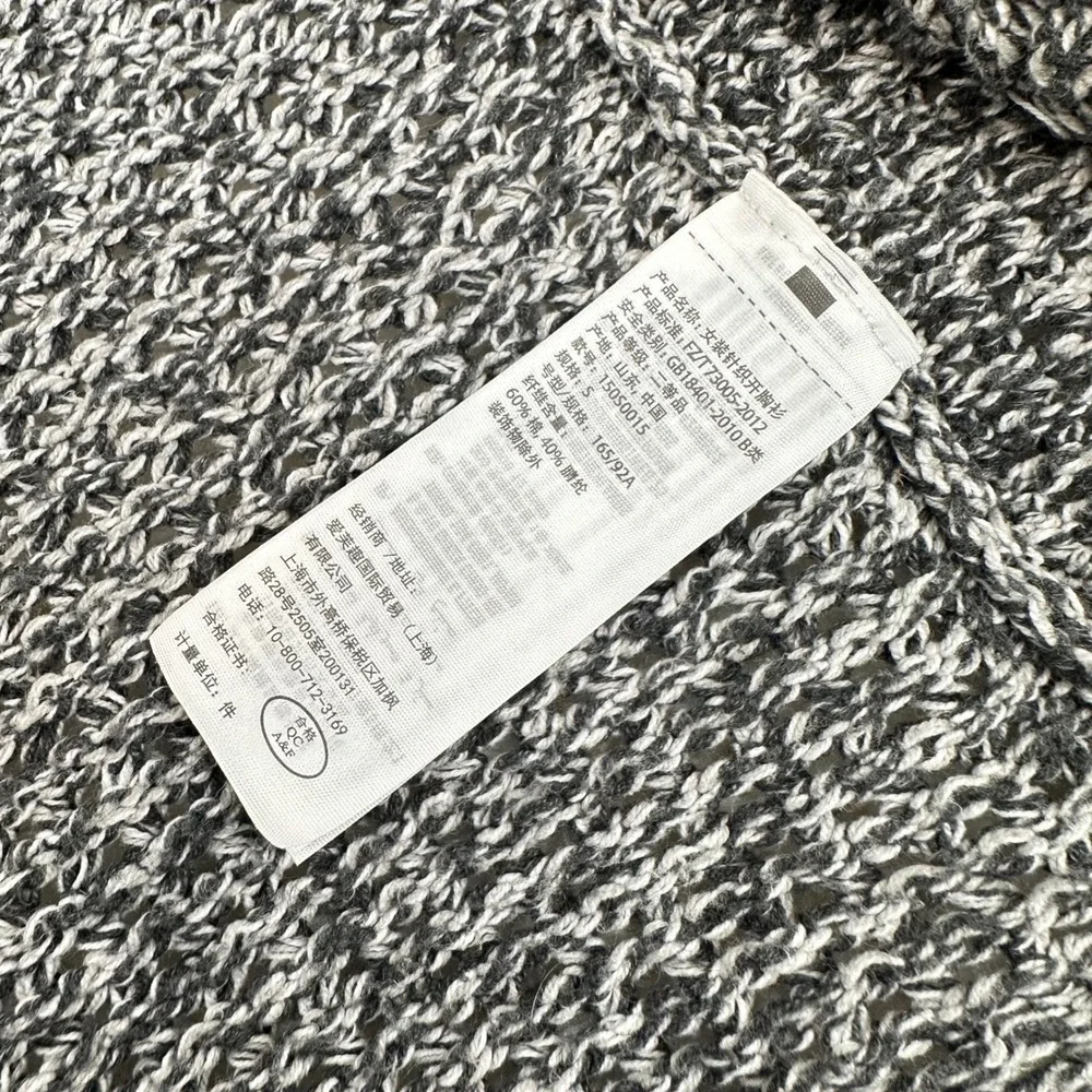 Abercrombie & Fitch Women's S Small Gray Knit Long Open Cardigan Sweater Pocket - Picture 4 of 11